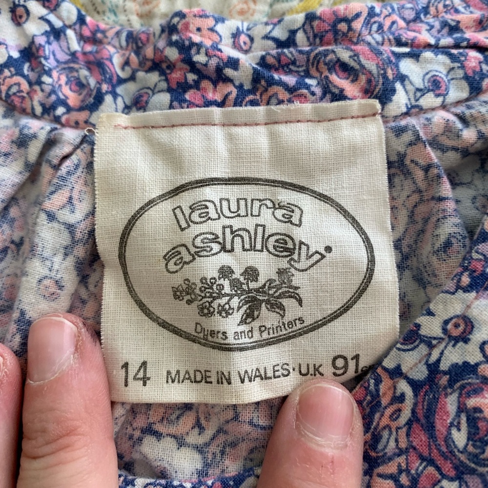 Laura Ashley pink and blue floral dress - Picture 2 of 4
